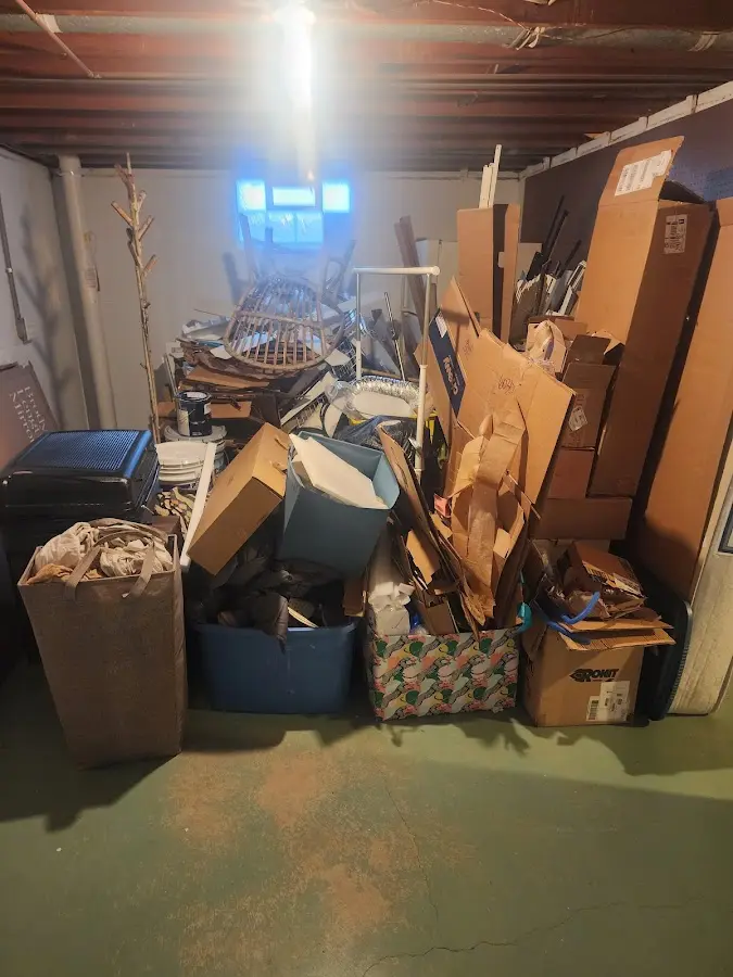 Roll-off dumpster container at job site for Concrete Dumpster Rental in Harvey